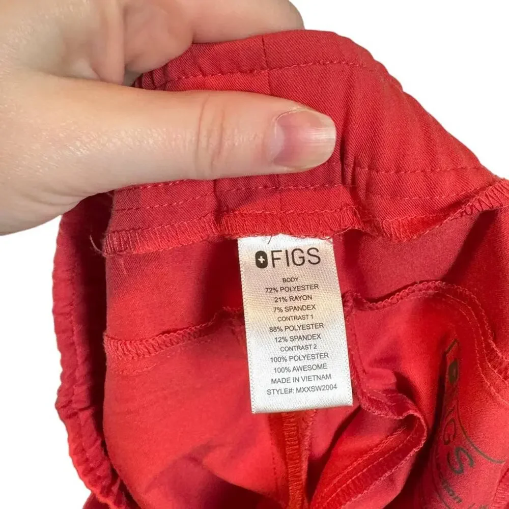 FIGS Tansen Jogger Scrub Pant Clay‎ Coral XS